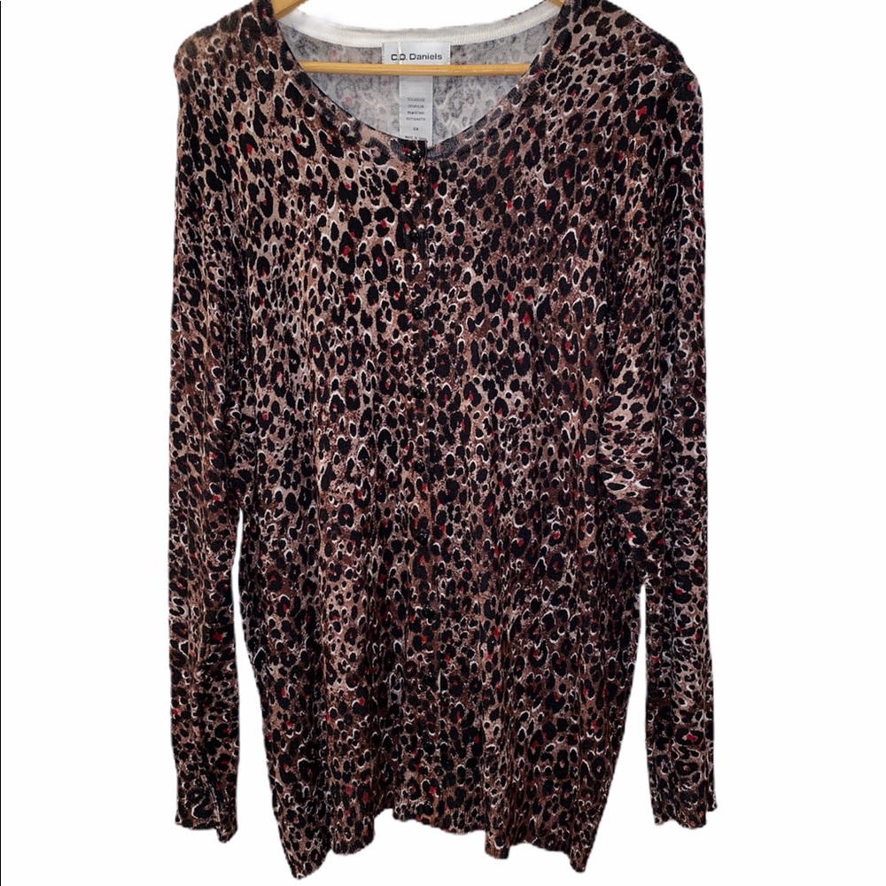Leopard print cardigan